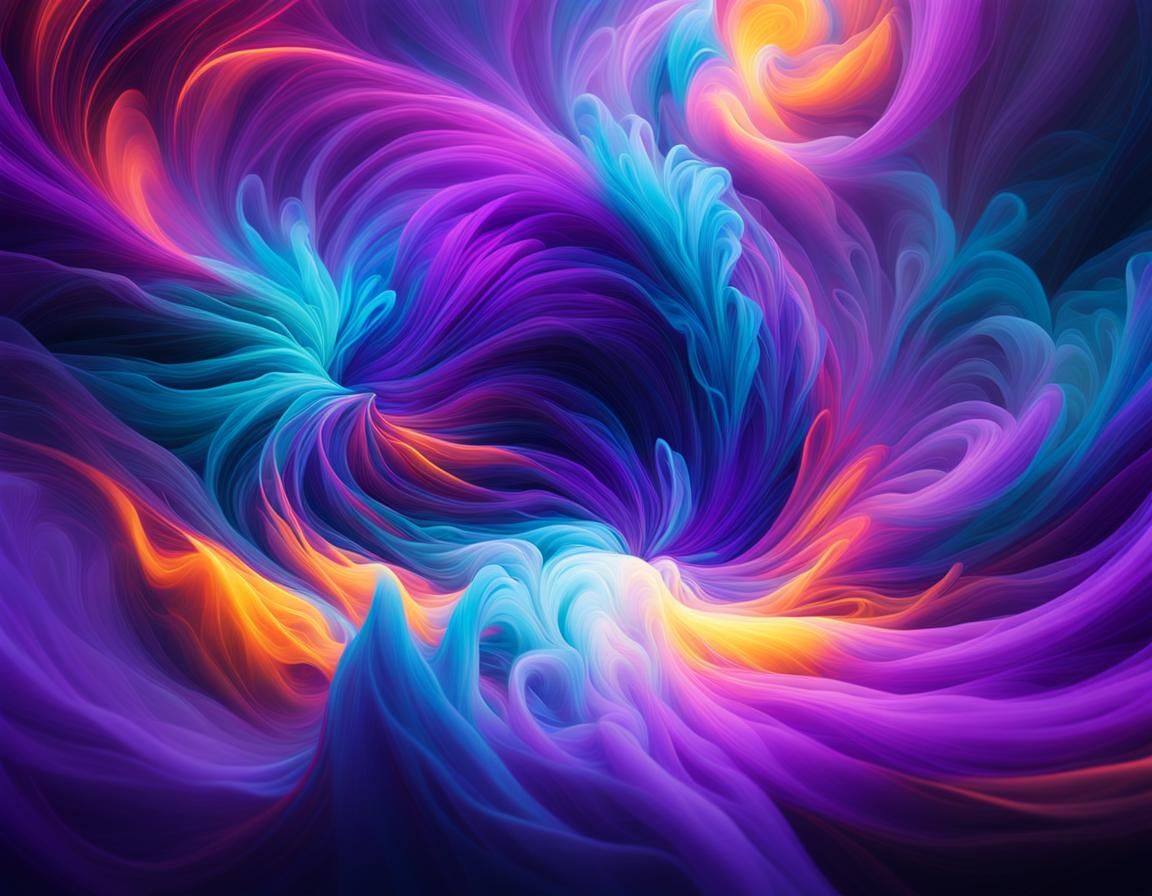 Abstract Swirling Vortex in Digital Art Style