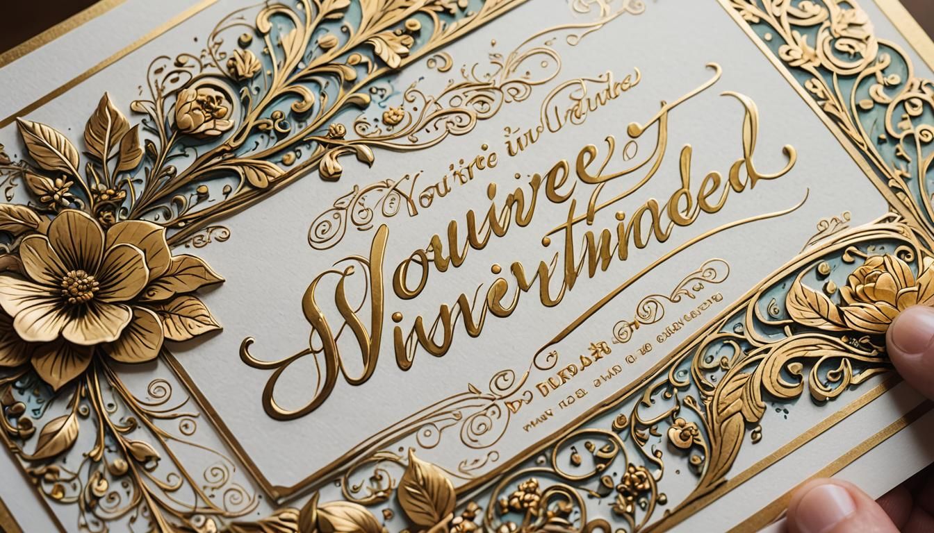 Elegant Wedding Invitation in Comic Book Style