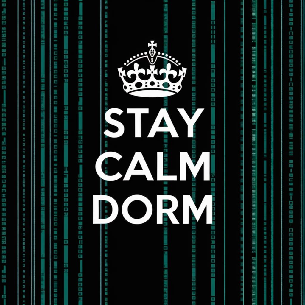 Cyberpunk Dormitory Scene in Matrix Code