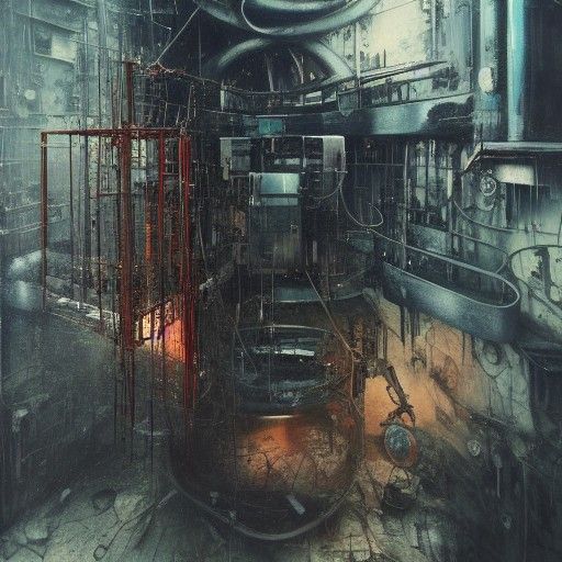 Dieselpunk Machine Falls Apart in Surrealist Style