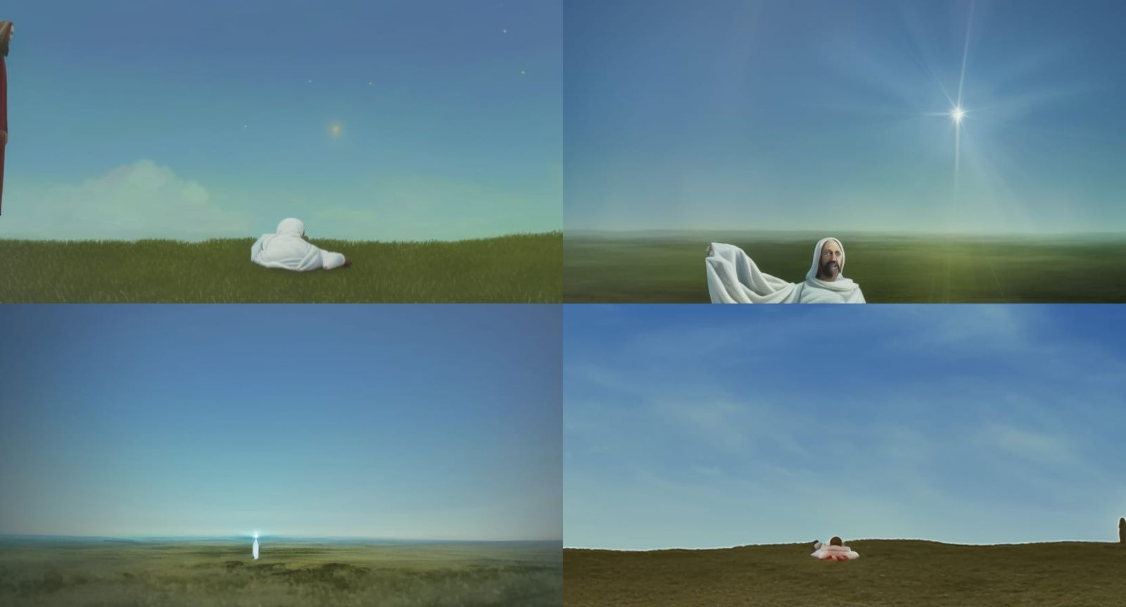 God's Aura Watches Over Baby Jesus