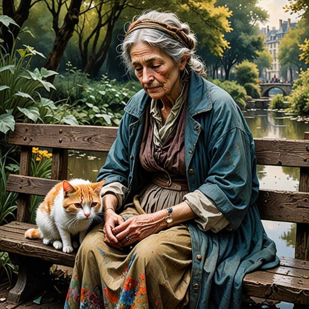 A Lonely French Woman Finds Comfort in a Parisian Stray Cat
