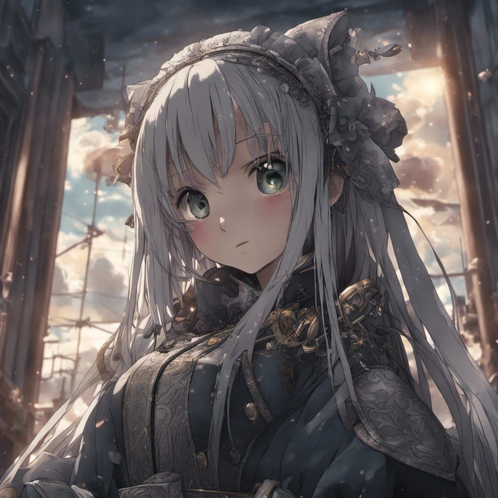 Anime Girl with Intricate Details in HDR