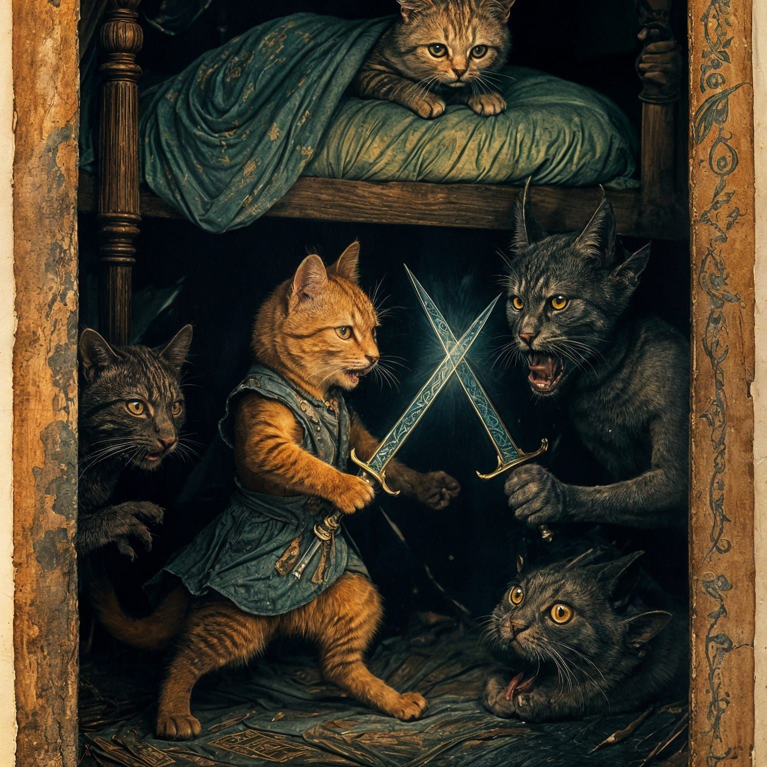 Cat Hero's Golden Age Battle Under Bed