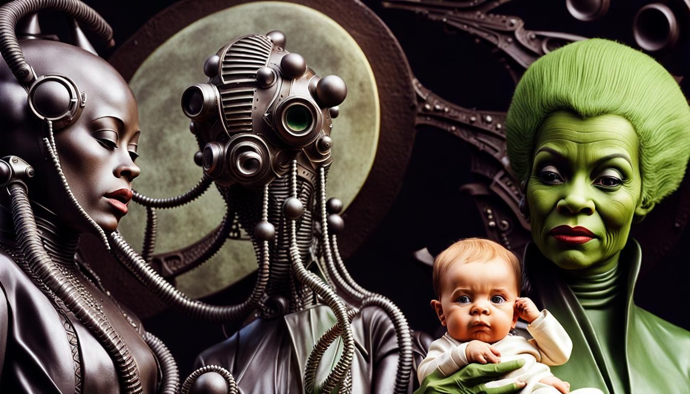 Surreal Cyborg Baby: A Digital Dark Fantasy