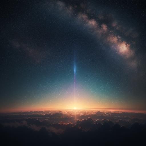 Anime Sky with Planet and Star in 4K