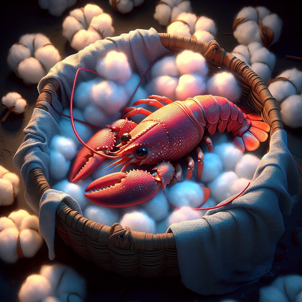 Lobster Baby lily lobster (nightcafe style) 😊🦞🦖