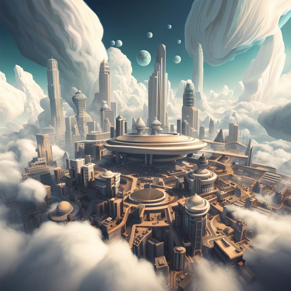 Skypia: A Cloud City Rendering