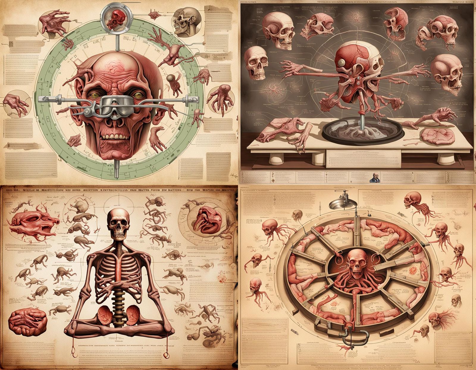 Disturbing Homunculus Autopsy Diagram in 8K HD