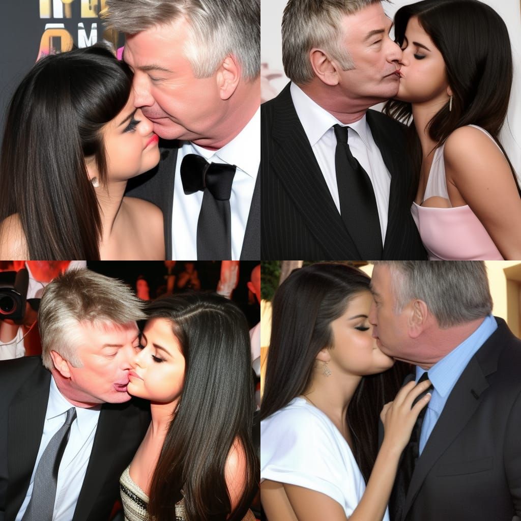 Two Actors in a Kissing Scene