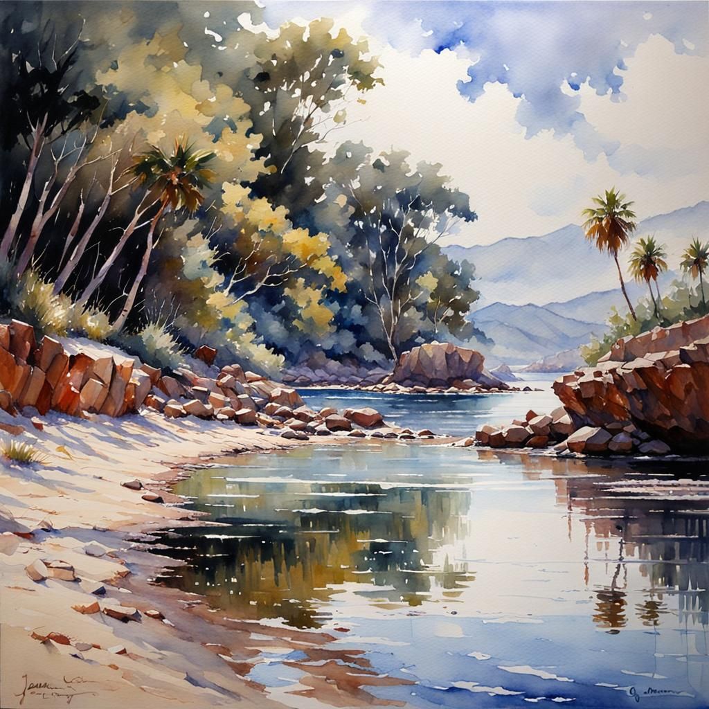 Oil Painting Landscape in Gurney Style