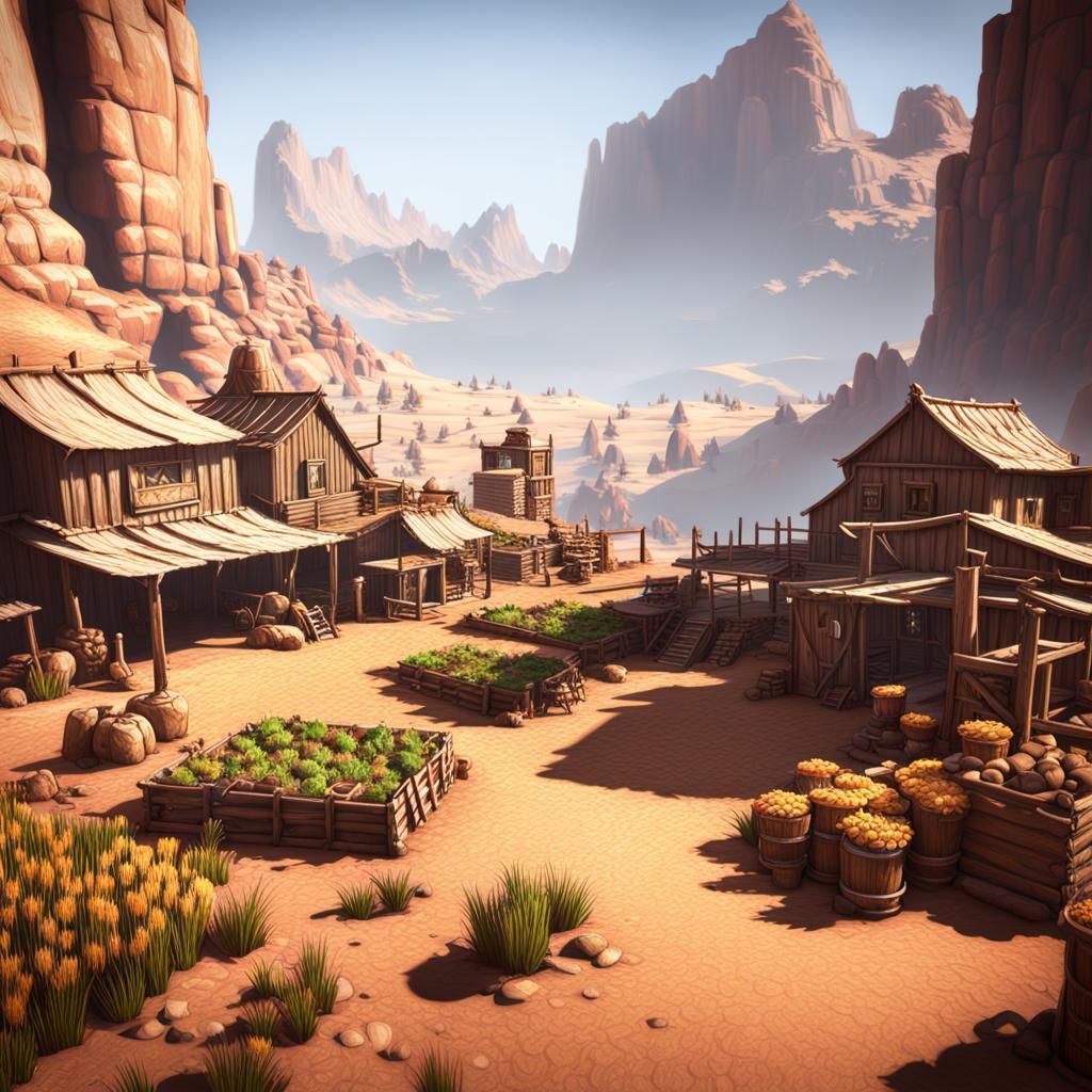Far West Landscape Nursery in Trending 3D Style