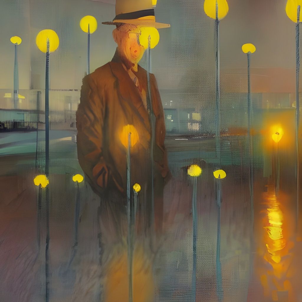 Impressionist False Pimpernel in the Night