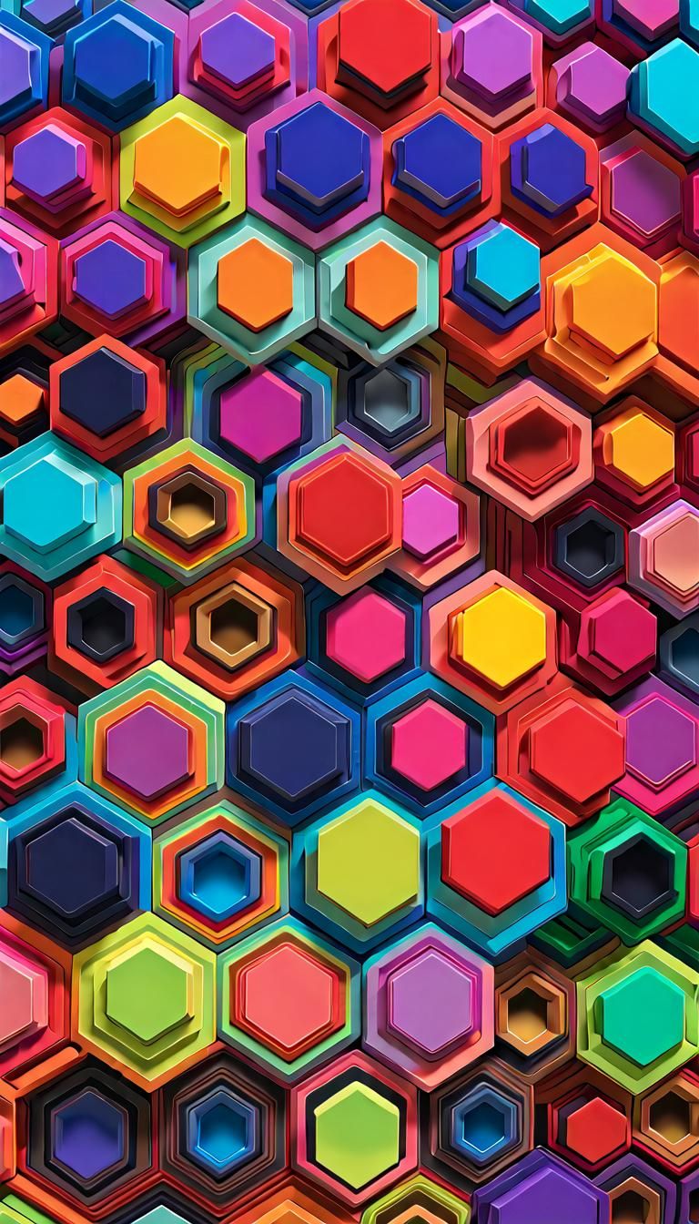 Atomic Deposition in Neon 3D Geometric Abstraction