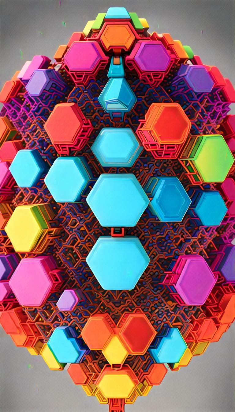 3D Atomic Deposition in Hexagonal Crystalline Formation