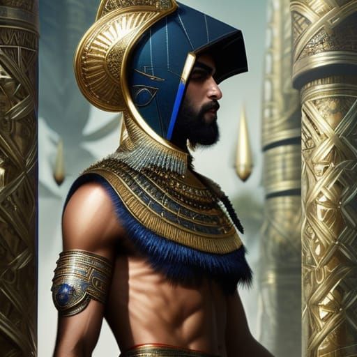 Thoth: Egyptian God Portrait in Dark Fantasy Style