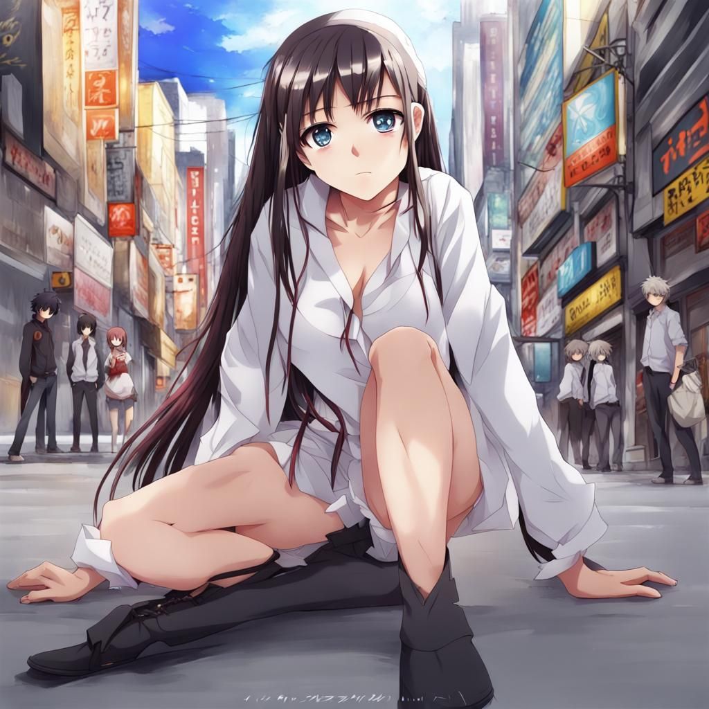 Dynamic Anime Key Visual in Manga Style