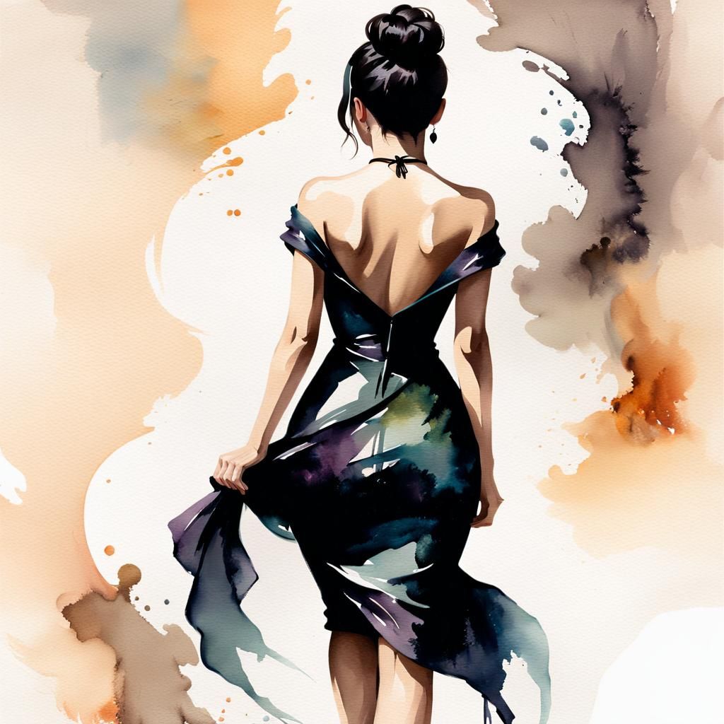 Eerie Hourglass Figure in Victorian Gothic Style