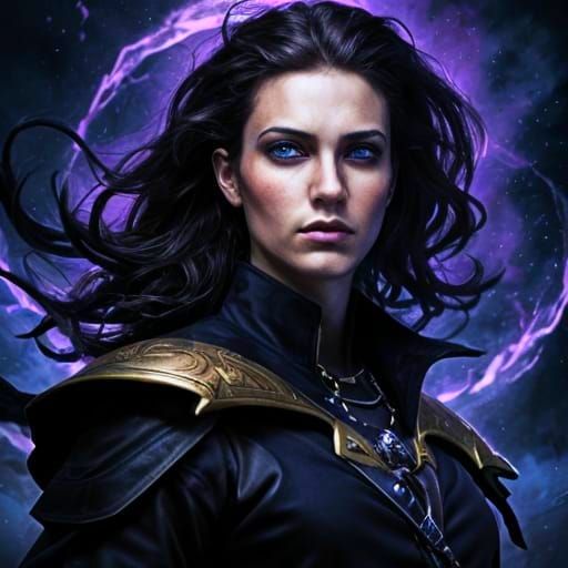 Dragon Mage Casting Spell in Dark Fantasy Storm