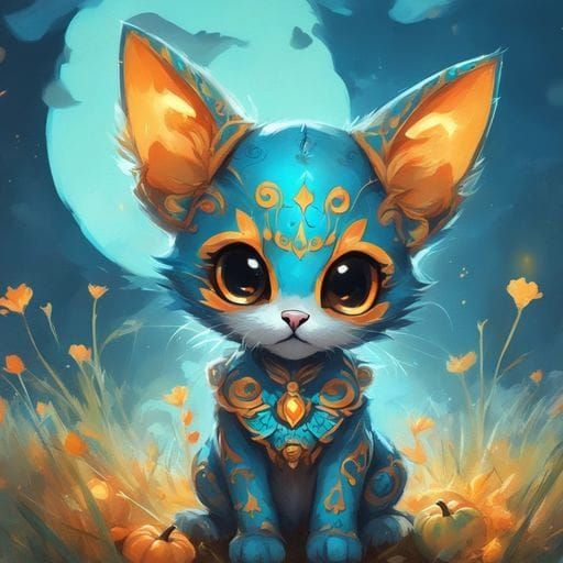 kitten Dia de los muertos !!