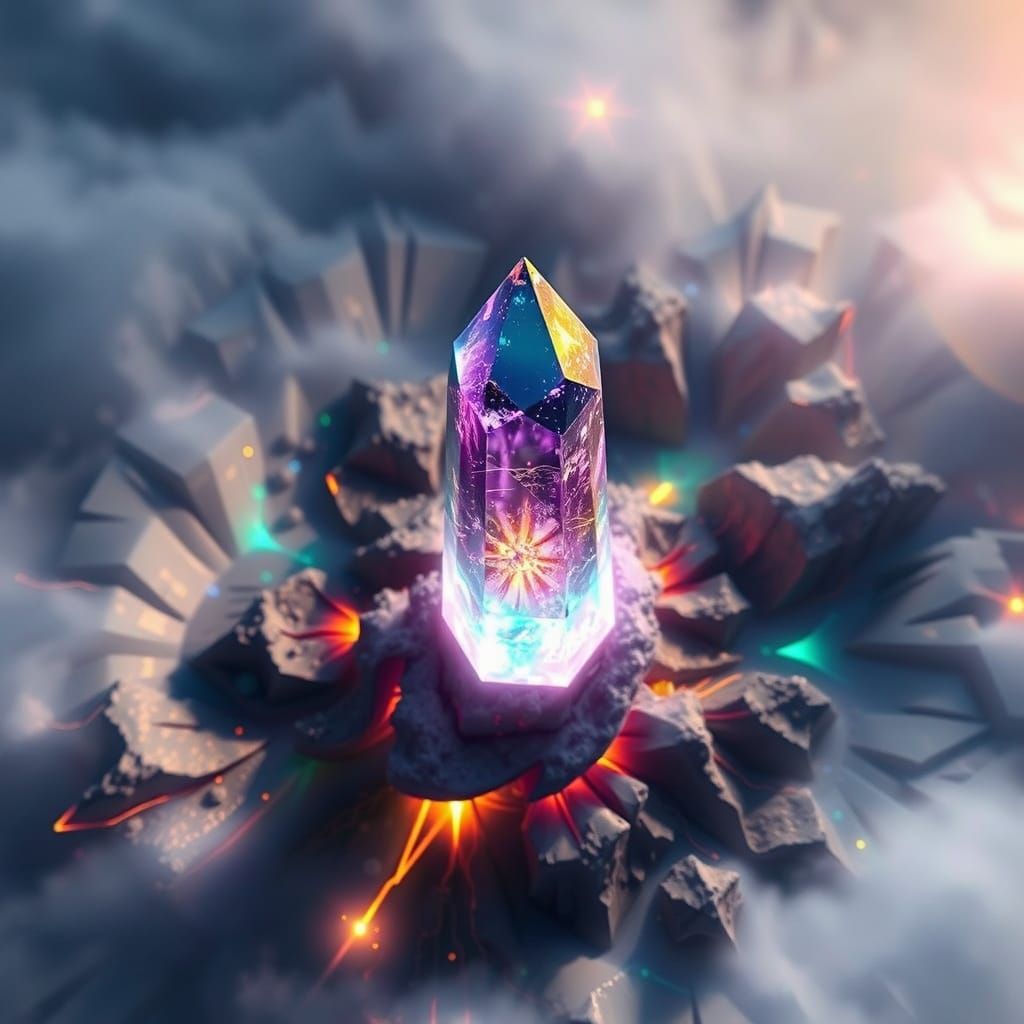 Crystal Kingdom in Ethereal Light