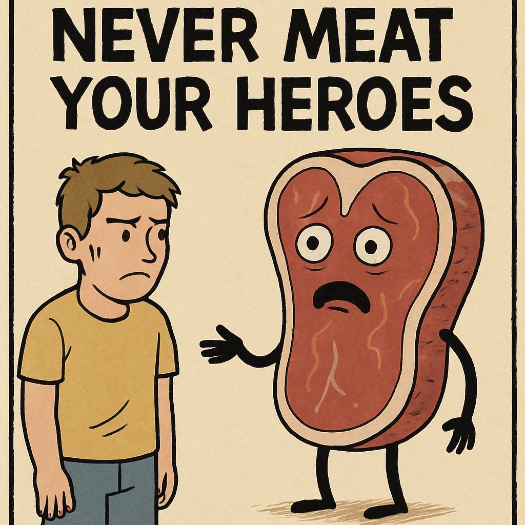 Never meat your heroes.