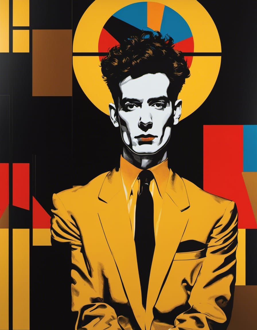 Pop Art Man in Suit Altarpiece