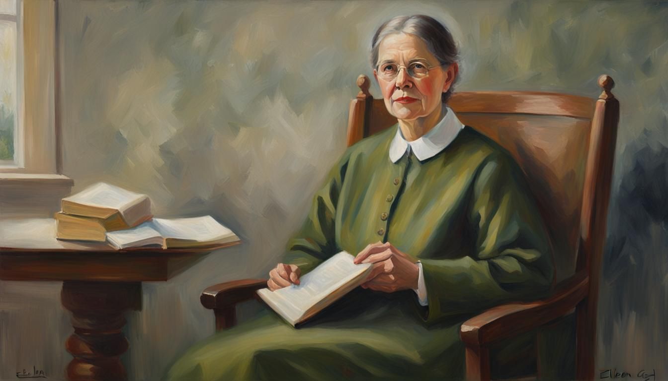 Ellen G. White Portrait in Impressionist Style