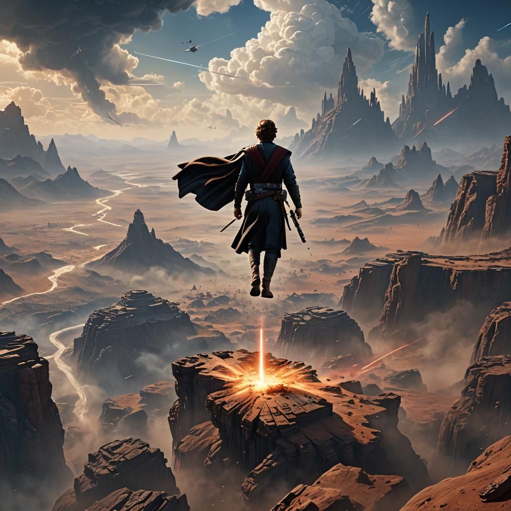 Anakin Skywalker Skywalk: Detailed Matte Painting