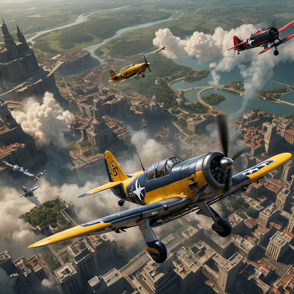 Pope Piloting T-6 Texan II Aircraft in Matte Painting