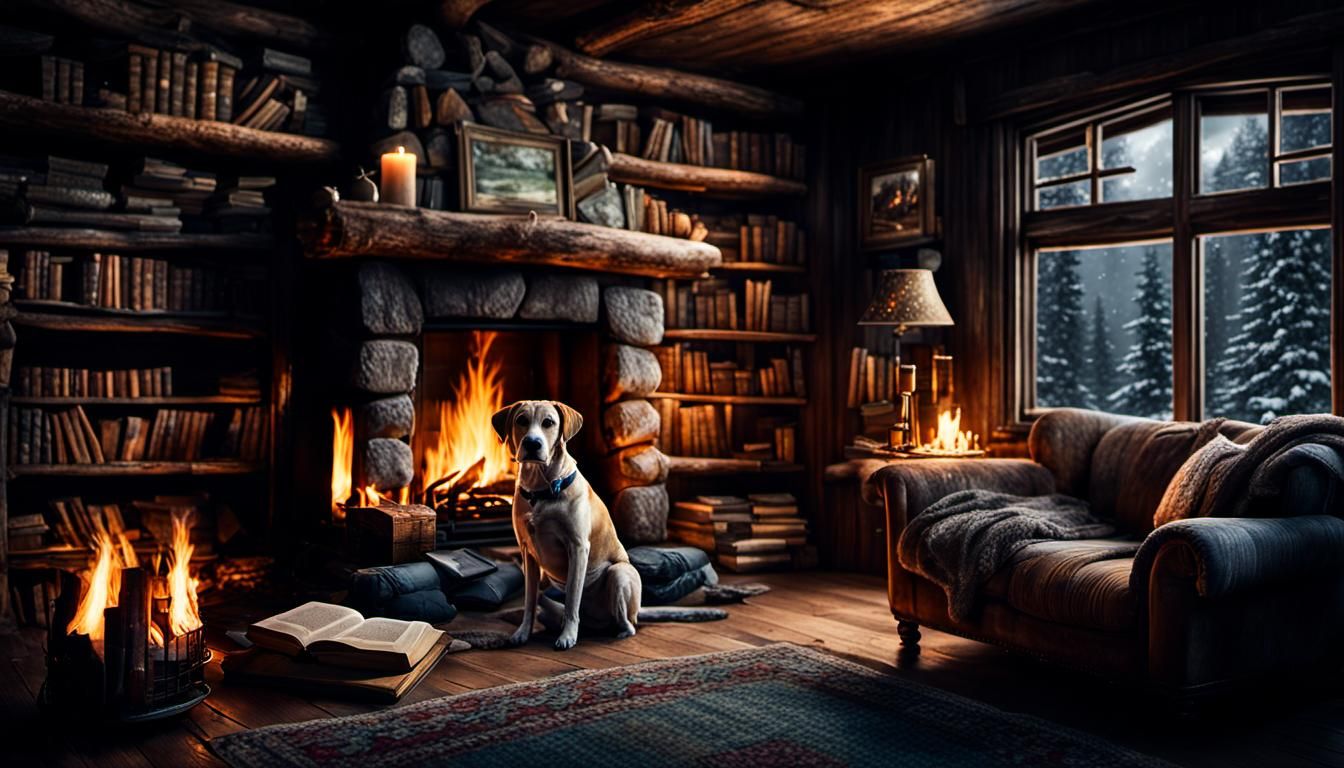 Cozy Cabin Retreat with Fireplace and Dog