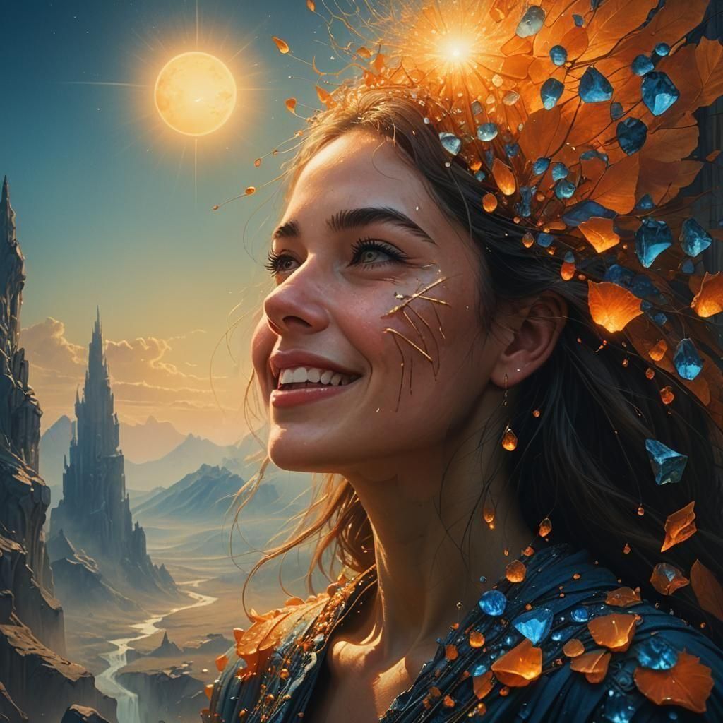 Woman Sees Sunlight for First Time: Detailed Matte Painting