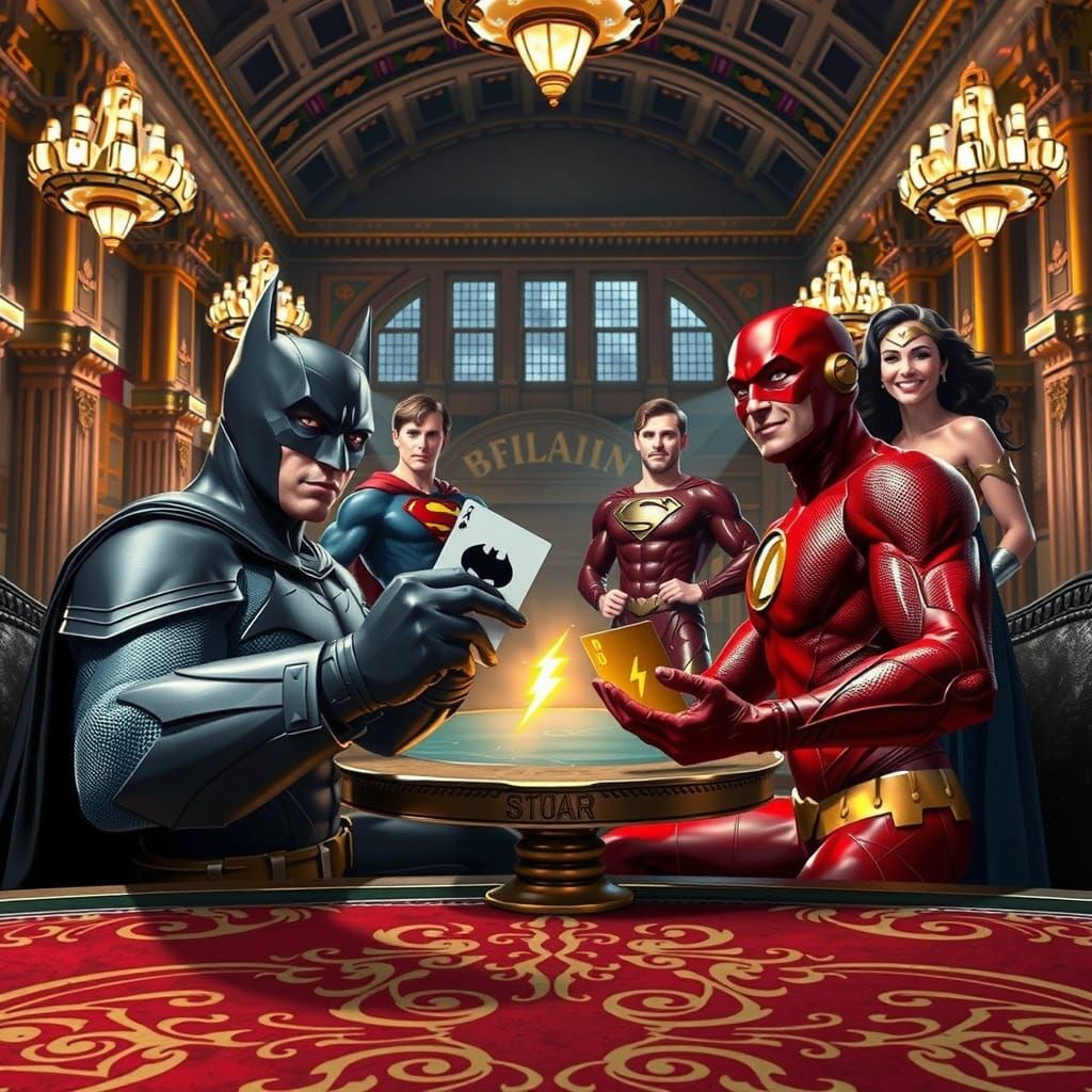 Batman vs Flash: A Dynamic Showdown in Comic Book Style