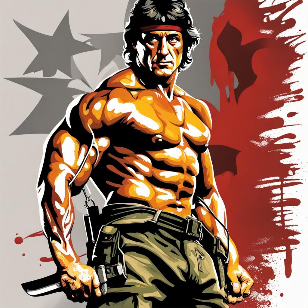 Rambo as Oil Painting Portrait