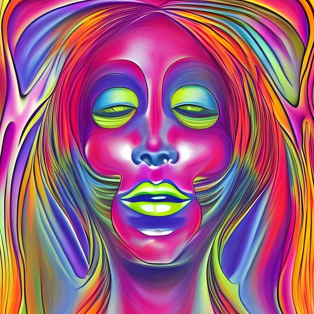 Psychedelic Forest Art with Optical Illusions