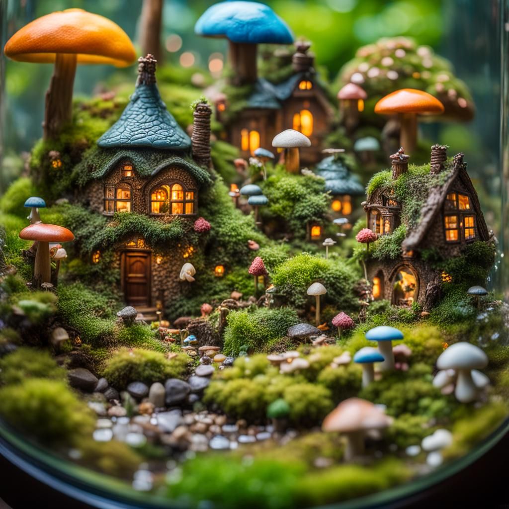 Magical Miniature Creatures in Hobbit Terrarium