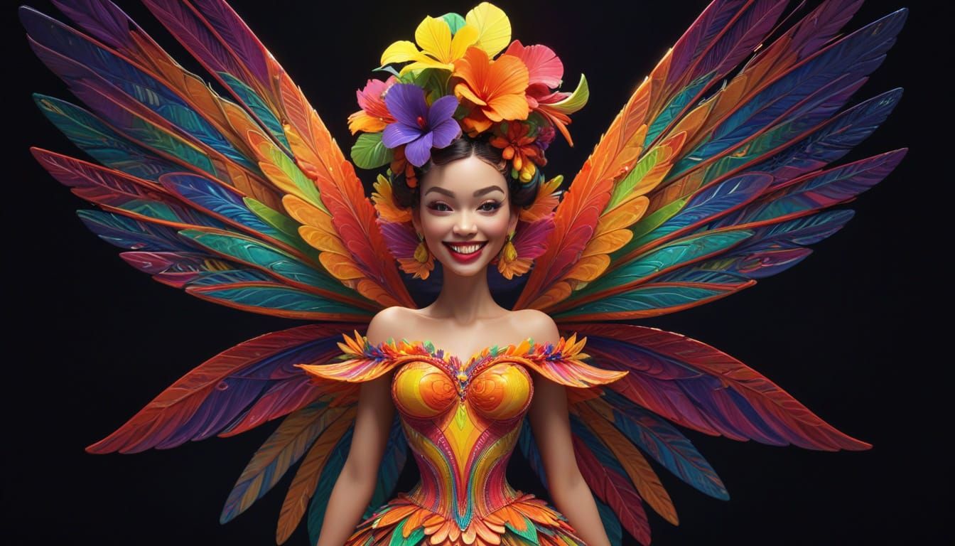 Carmen Miranda as Fairy with Tutti Frutti Hat