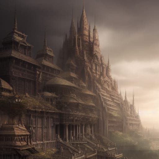 Epic Cinematic Digital Matte Painting with Intricate Detail