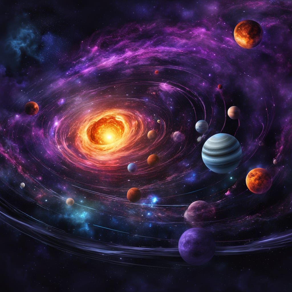 Surreal Solar System Devours Another in Eerie Digital Art