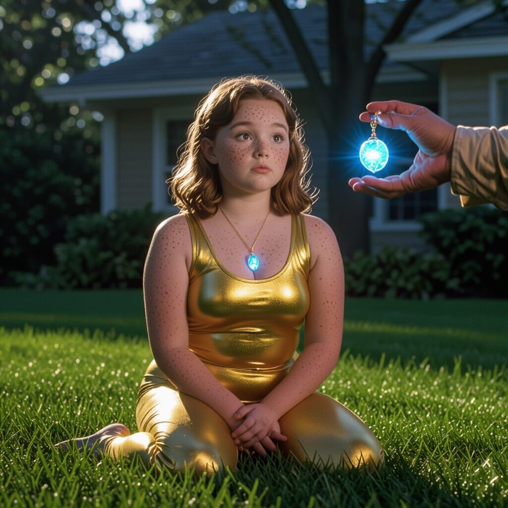 Girl Mesmerized by Crystal: Cinematic 35mm Film