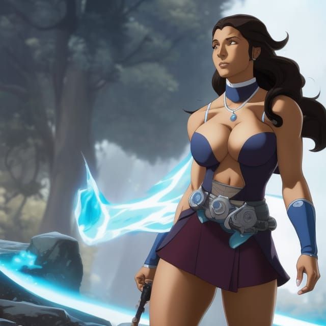 Voluptuous Fantasy Woman in Dark Fantasy Style