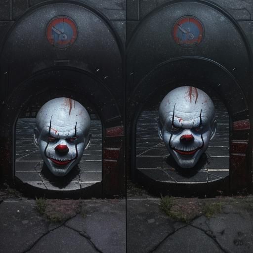 Pennywise Split Image: 1990 vs 2017 Horror Aesthetic