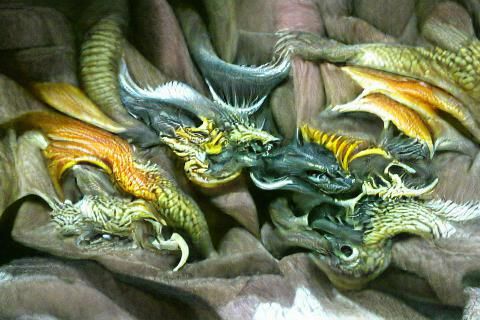 Majestic Dragon Unleashes Fiery Breath