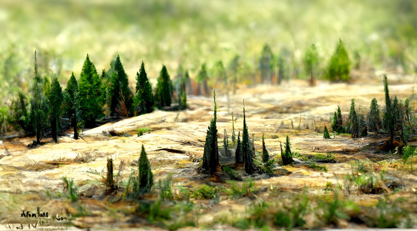 Pine Forest Landscape Photography in Enscape