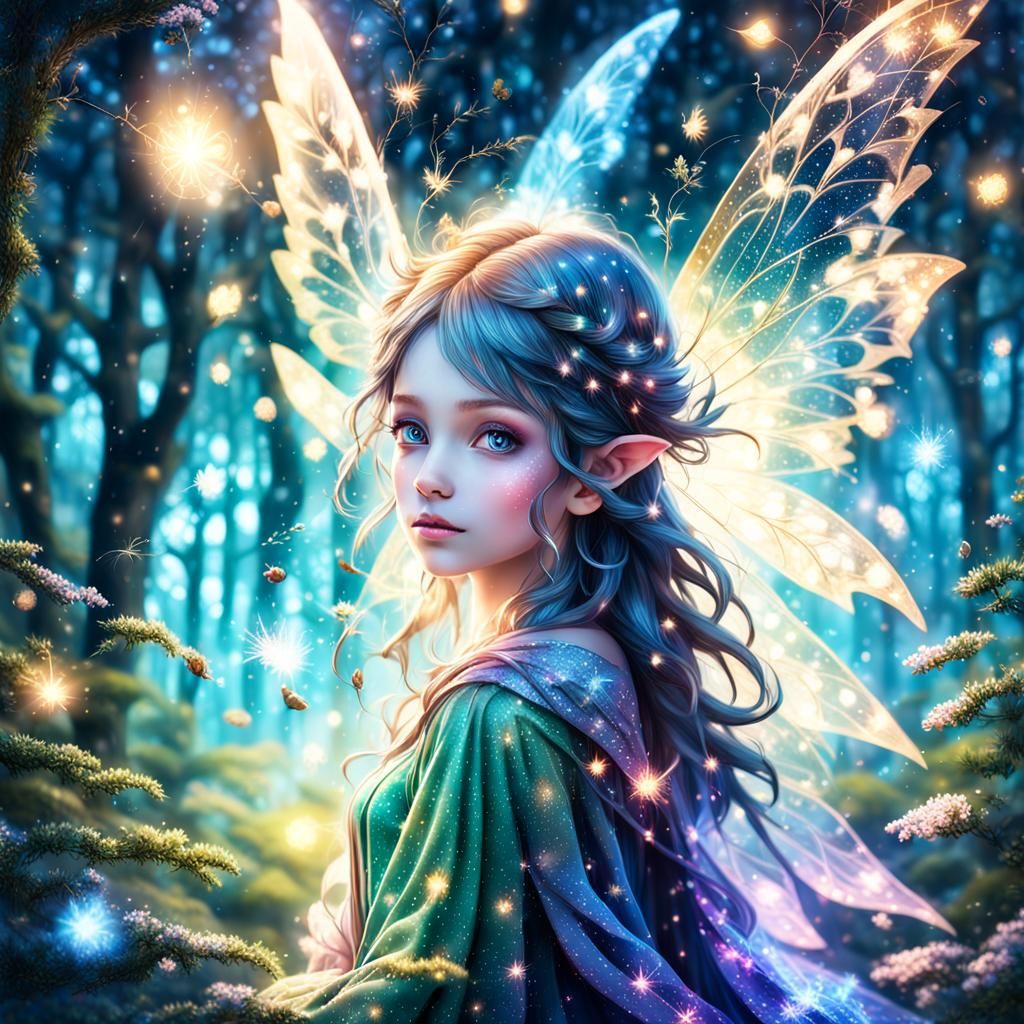 Fantasy Spring Fairy with Magic Wake