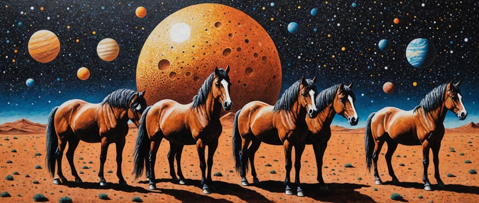 Horses on Mars: A Pointillism Ark Project