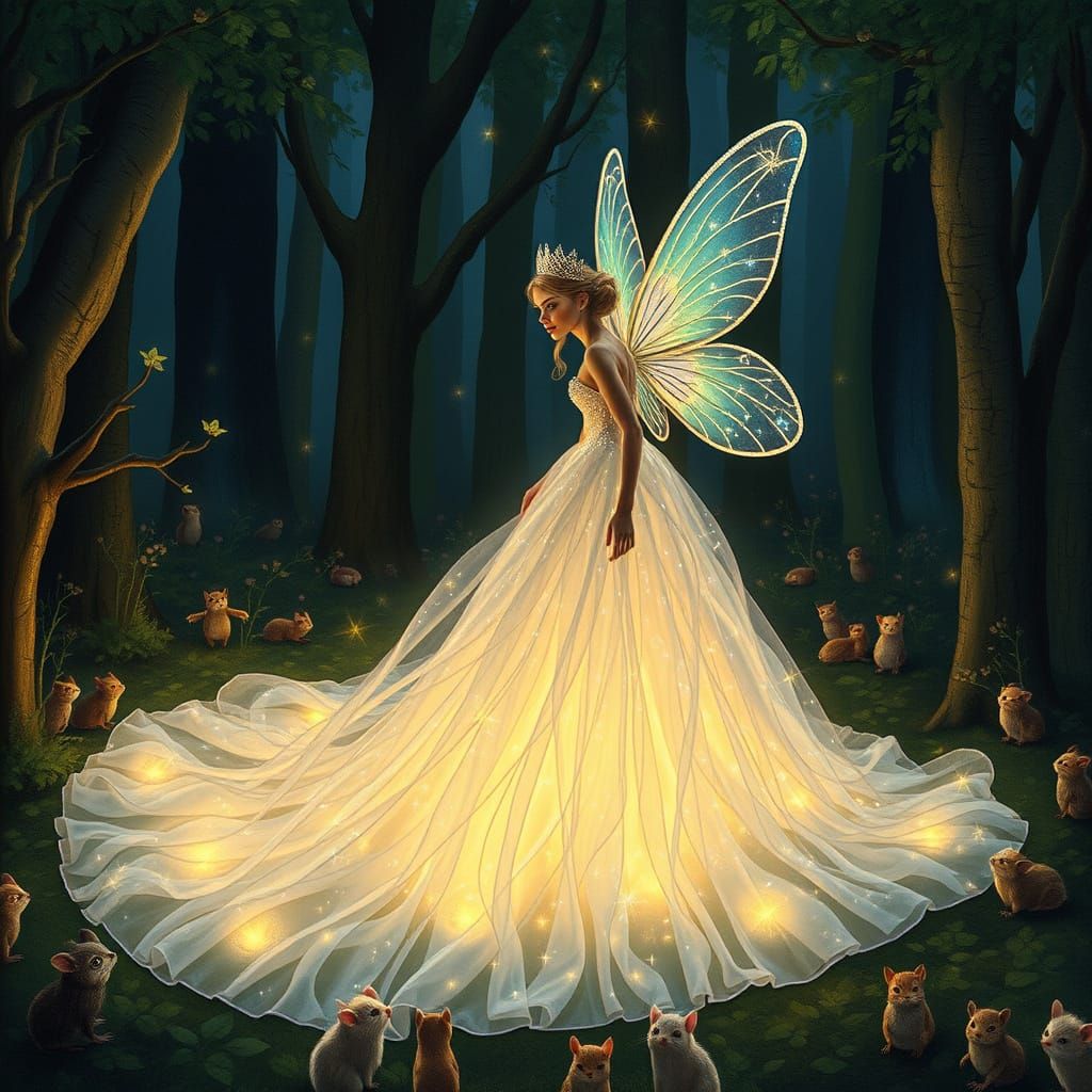 Whimsical Fairy Fashion Show in Enchanted Forest