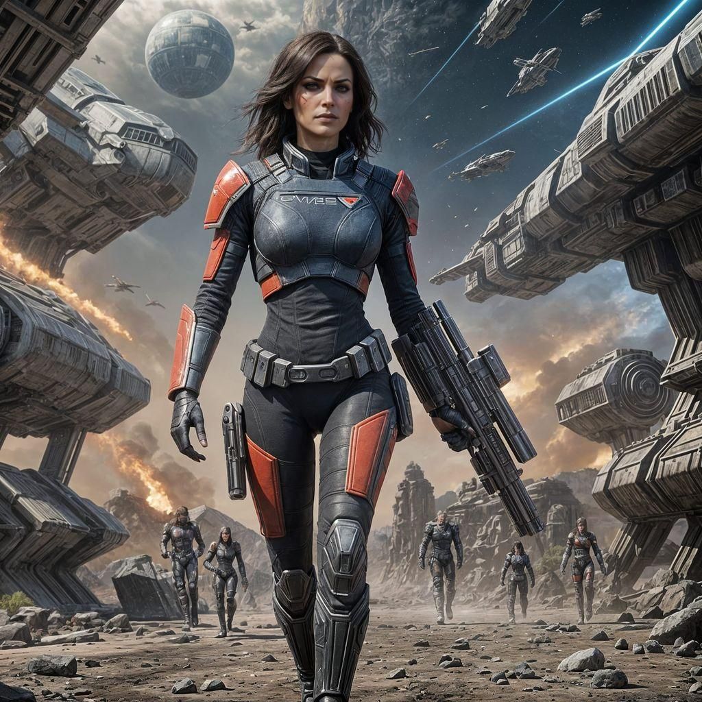 Miranda Lawson in N7 Armor on Starship