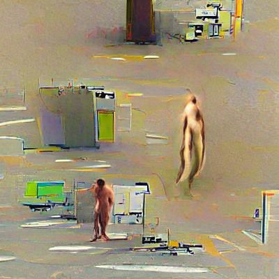 AI Generated Image of a Nude Male Figure