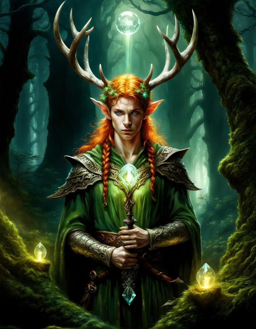Magical Ginger Elf Druid
